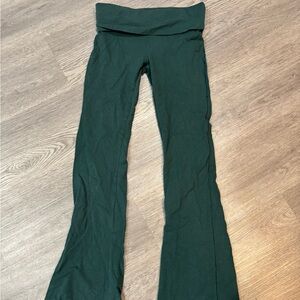 victorias secret pink dark green flare pants